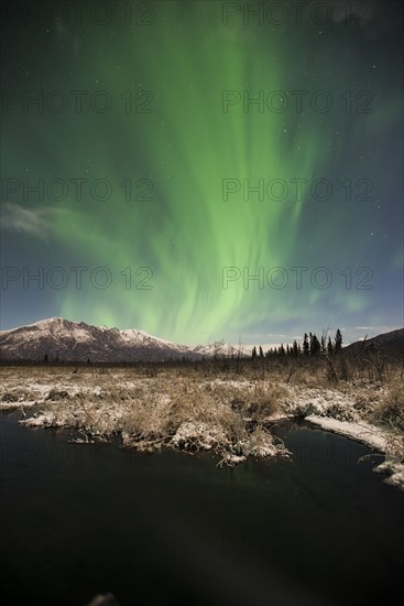 Aurora Borealis over the Knik River Valley