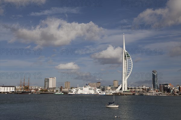 Portsmouth harbour frontage with Spinnaker Tower