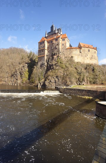 Kriebstein castle on the Zschopau river