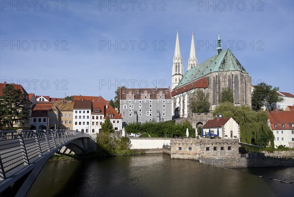 Altstadtbruecke bridge across the Neisse river between Goerlitz