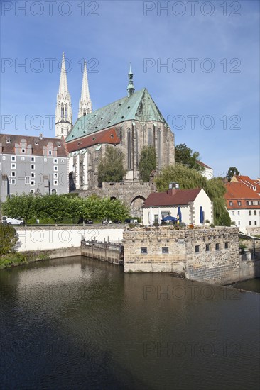 Altstadtbruecke bridge across the Neisse river between Goerlitz