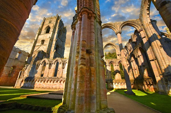 Side chapel and bell tower of Fountains Abbey