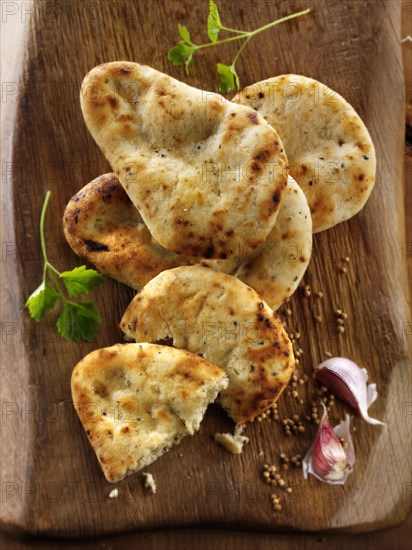 Garlic and coriander Indian Naan bread