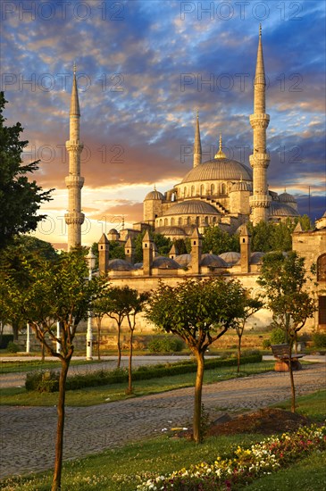 Sunset over the Sultan Ahmed Mosque
