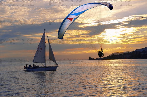 Sunset over Lac Leman