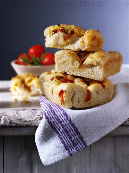 Sun dried tomato focaccia