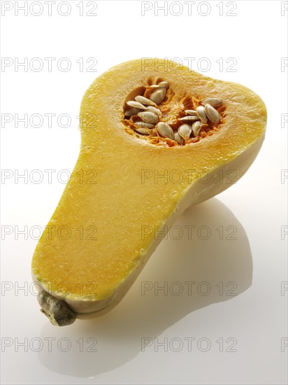 Butternut squash cut in half