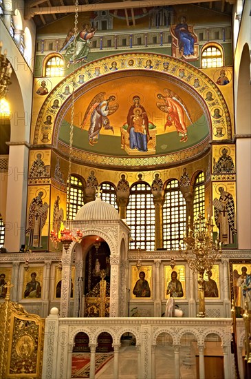 Reconstructed Byzantine style frescos of the 4th century AD