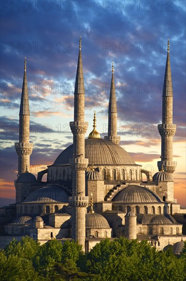 Sunset over the Sultan Ahmed Mosque