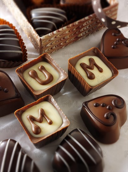 Mother's day chocolates spelling the word 'Mum'