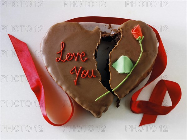 Broken heart cake