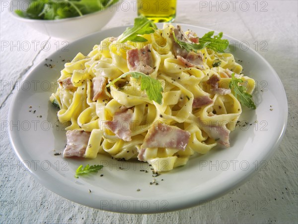 Traditional Italian Tagliatelli Carbonara