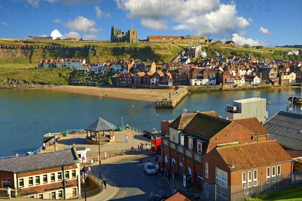 Whitby harbour looking towards Whitby Abbey