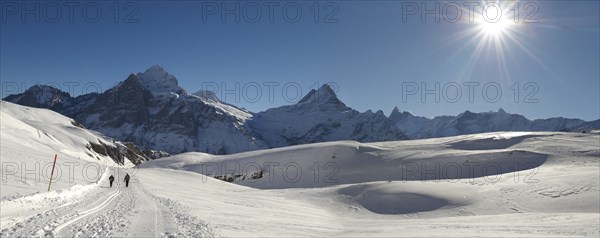 Snow in the mountains near Grindelwald First