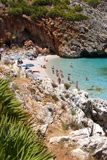 Isolated cove beach at Riserva Naturale dello Zingaro