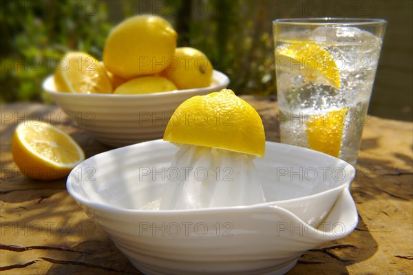 Home-made lemonade outside