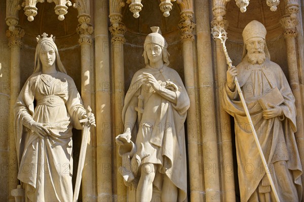 Neo-Gothic statues of the Cathedral of the Assumption of the Blessed Virgin Mary