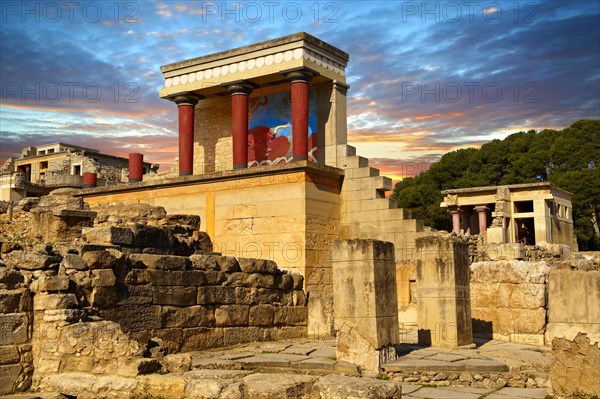 Arthur Evans reconstruction of the North Propylaeum Knossos