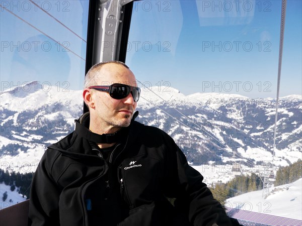 Man in ropeway Fellhorn