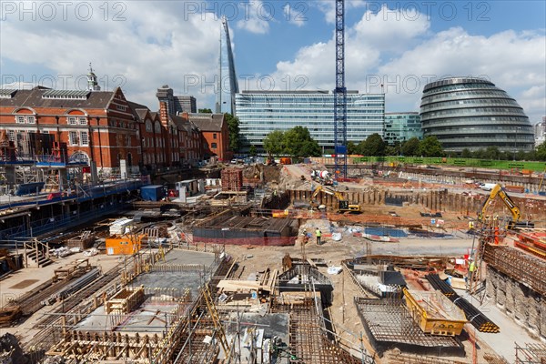 Construction site near Tower Bridge