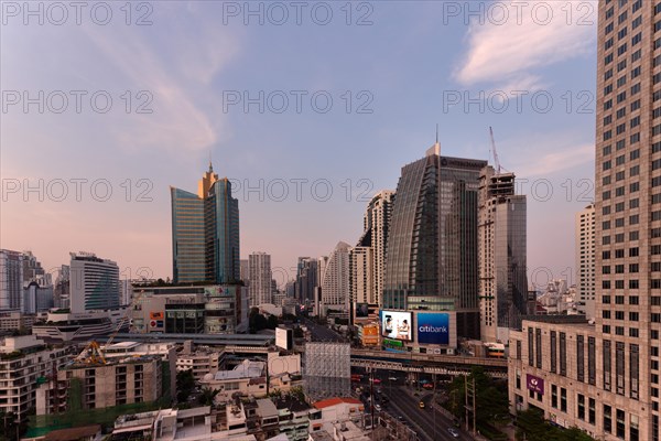 View towards the corner of Sukhumvit Road and Asoke Road