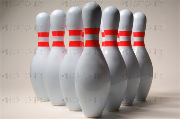 Bowling pins set up