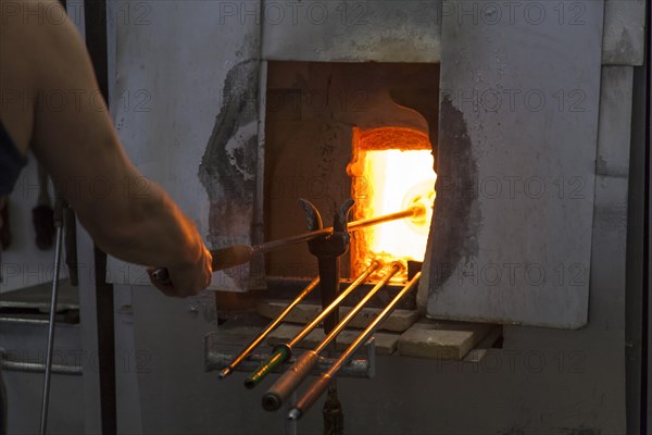 Glassblower at work