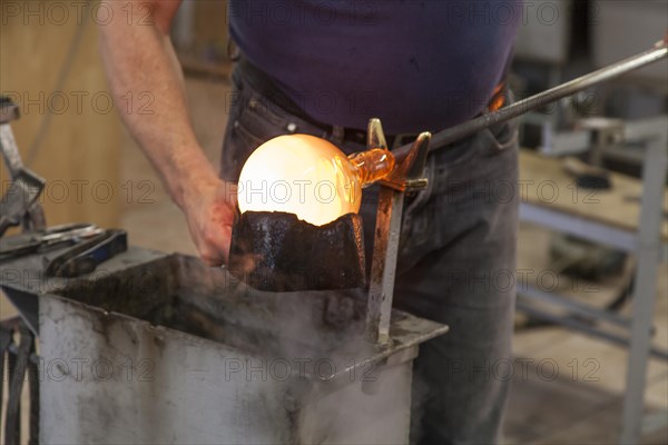 Glassblower at work