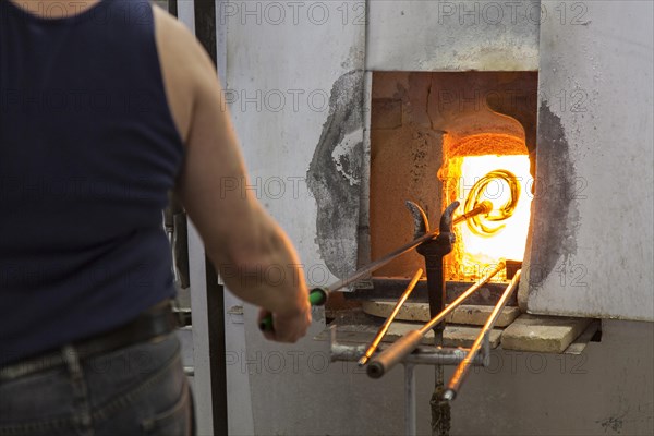 Glassblower at work