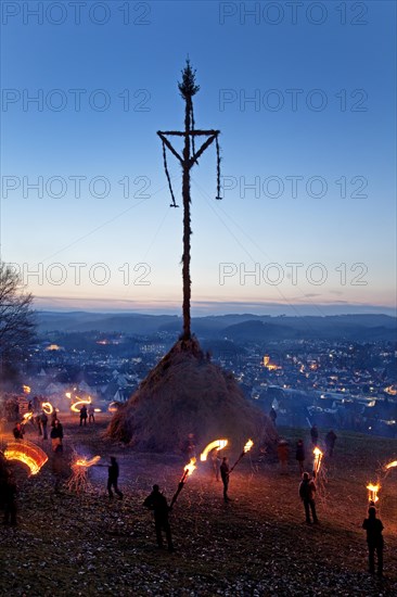 People attending the Easter fire