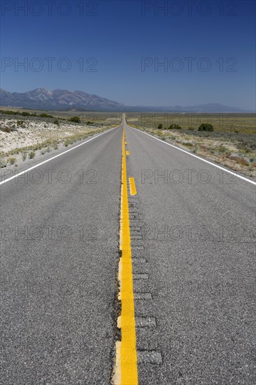 Dead straight highway