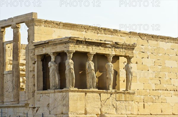 Southern portico of the Erechtheion temple with the Caryatids