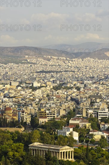 View from the Acropolis over the city of Athens