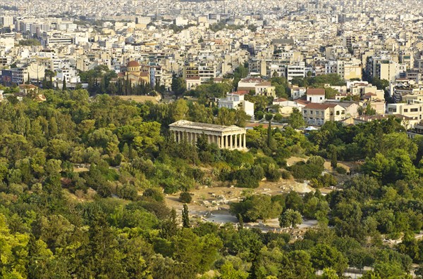 View from the Acropolis over the city of Athens