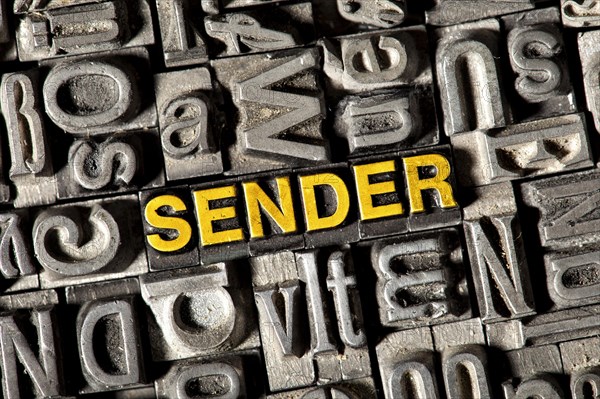 Old lead letters forming the word 'CHANNEL'