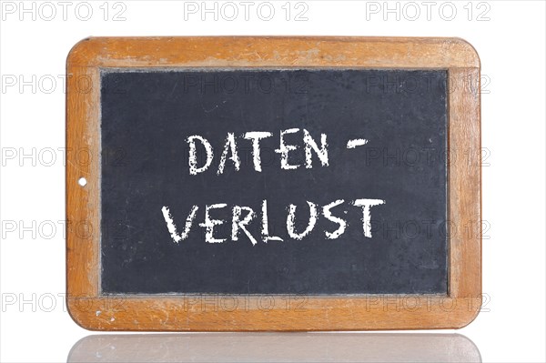 Old school blackboard with the term DATENVERLUST