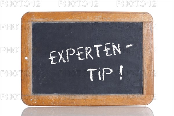 Old school blackboard with the term EXPERTENTIPP