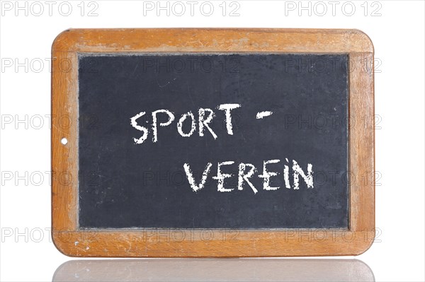 Old school blackboard with the term SPORTVEREIN