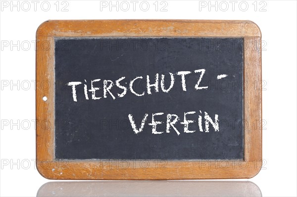 Old school blackboard with the term TIERSCHUTZVEREIN