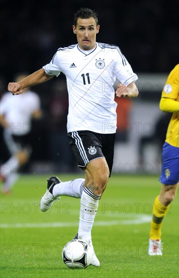 Double scorer Miroslav Klose during the qualifying match for the FIFA World Cup 2014