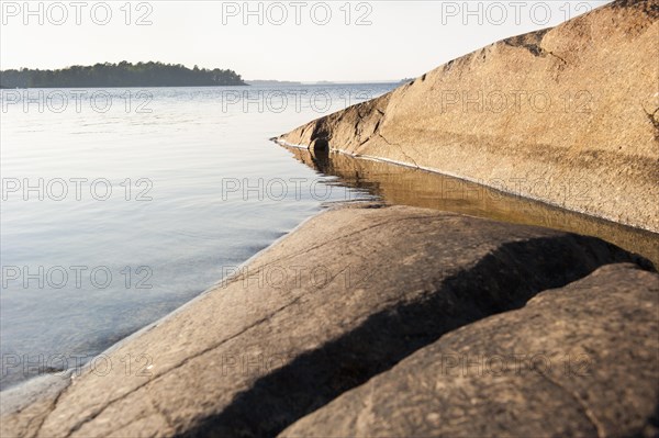 Rocks and water