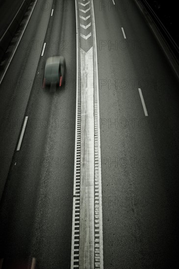 Car on freeway