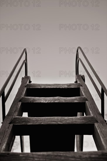 Steps of a slide on a playground