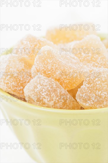 Dried ginger coated with sugar
