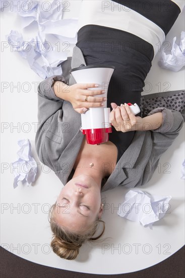 Businesswoman having a break