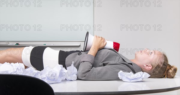 Businesswoman having a break