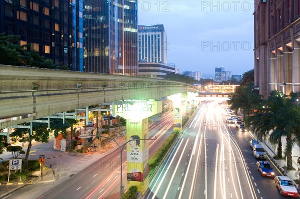 Jalan Imbi Road and monorail Maglev train