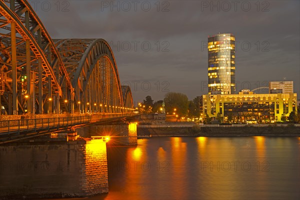 Hohenzollernbruecke Bridge and the Rhine river