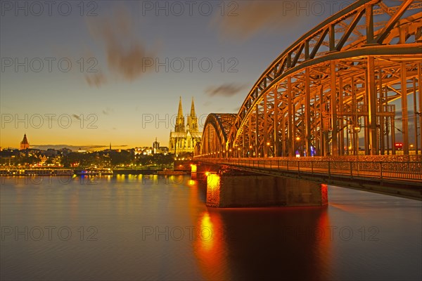 View across the Rhine river with Great St. Martin Church