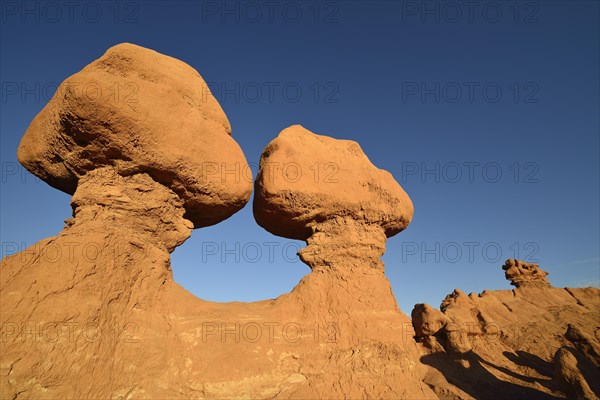 Hoodoos and eroded rock formations of Entrada sandstone